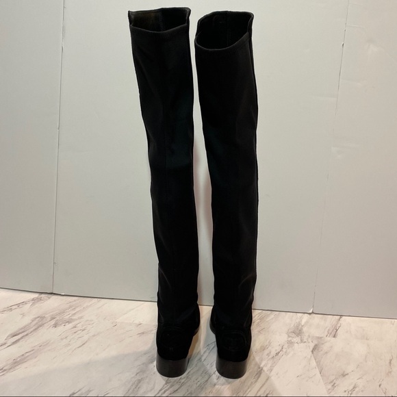 Tory Burch Caitlin Over the Knee Black Boots - Picture 3 of 9